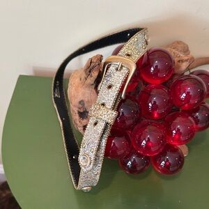 Elite Fresno CA 1980’s Elegant silver and Gold Women's Belt with big glass beads